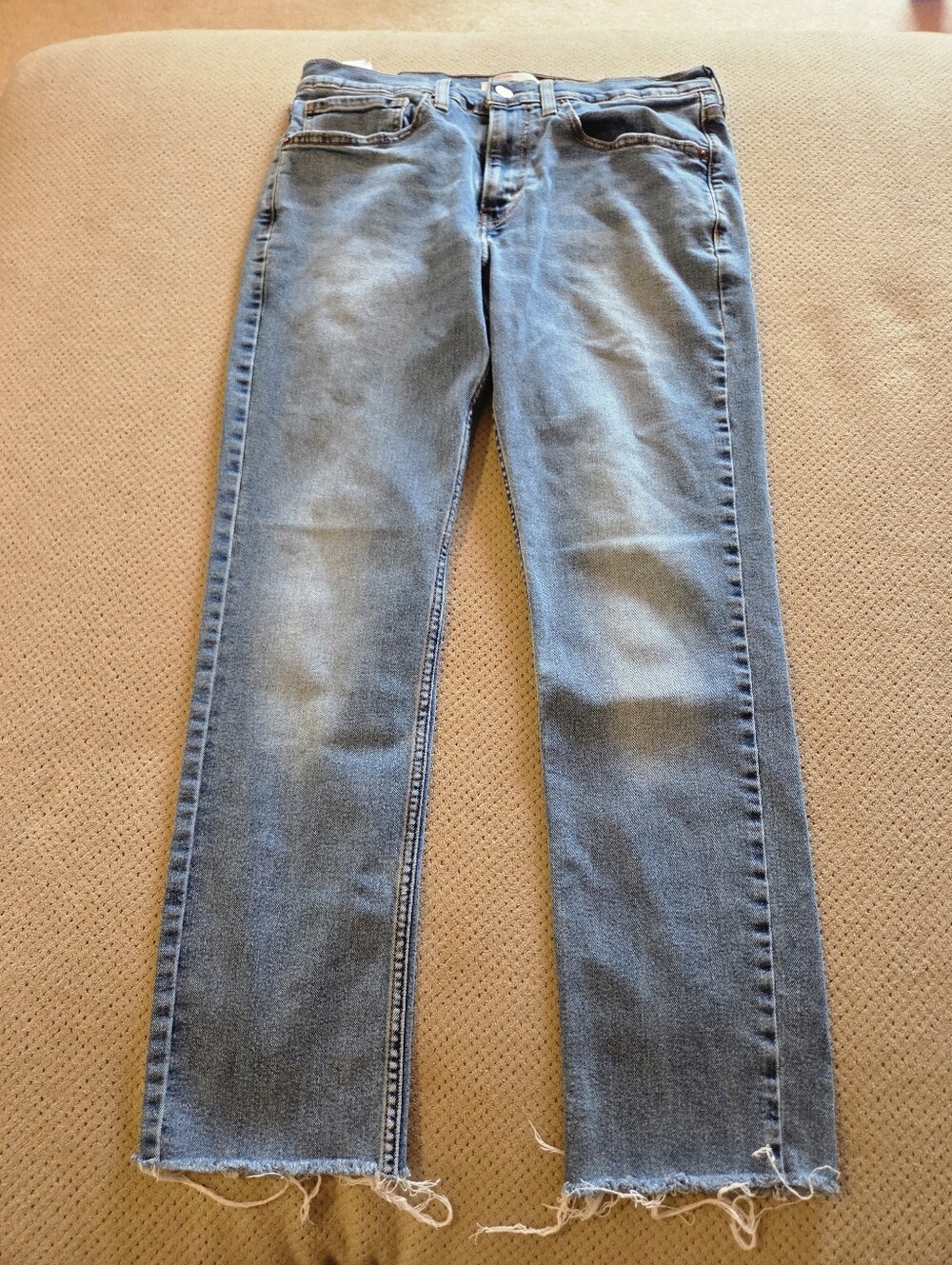 Signature by Levi Strauss Slim Stretchy W31" L27½" Rise 10½" Ankle Raw Hem Blue